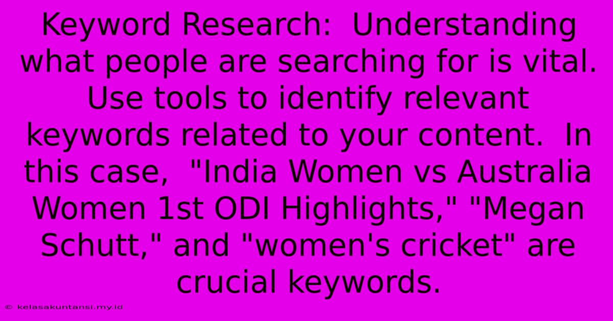 Keyword Research:  Understanding What People Are Searching For Is Vital.  Use Tools To Identify Relevant Keywords Related To Your Content.  In This Case,  