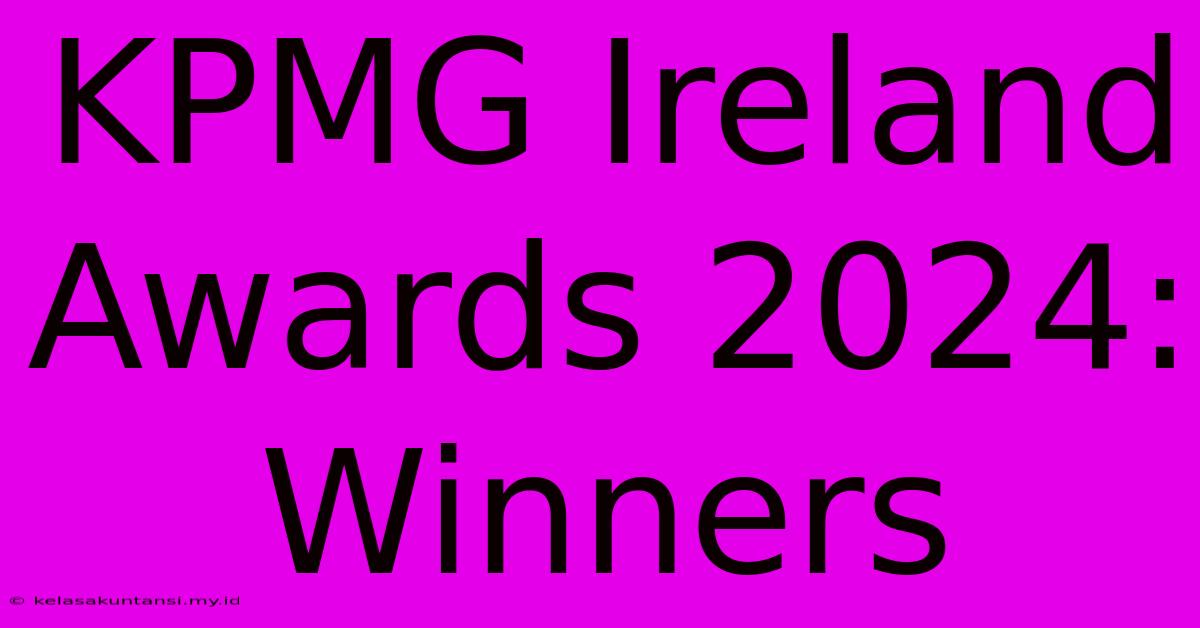 KPMG Ireland Awards 2024: Winners