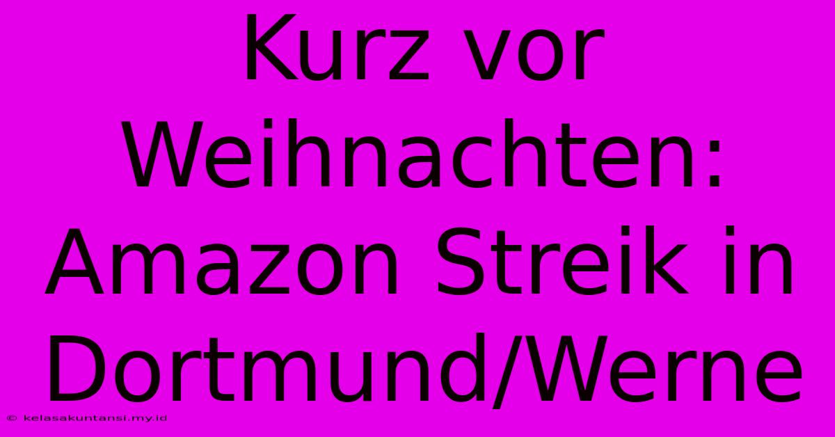 Kurz Vor Weihnachten: Amazon Streik In Dortmund/Werne