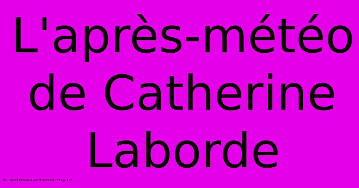 L'après-météo De Catherine Laborde