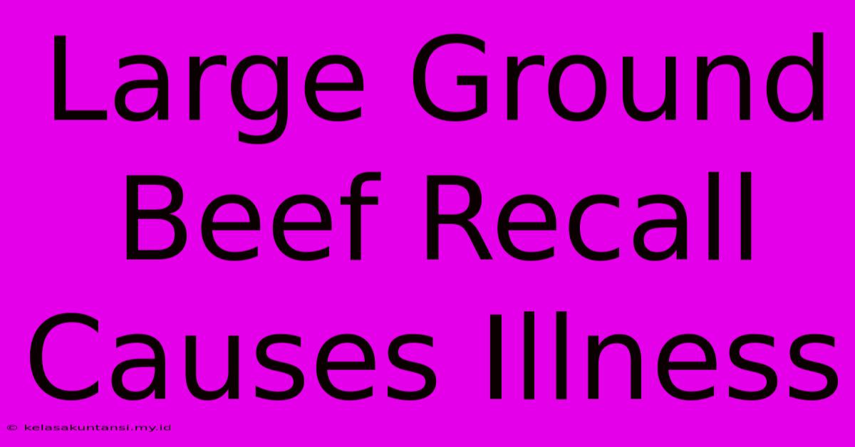 Large Ground Beef Recall Causes Illness