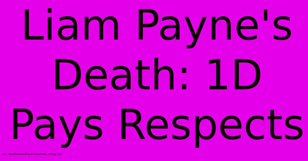 Liam Payne's Death: 1D Pays Respects