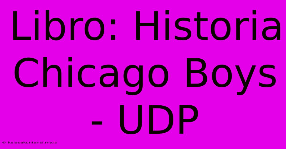 Libro: Historia Chicago Boys - UDP