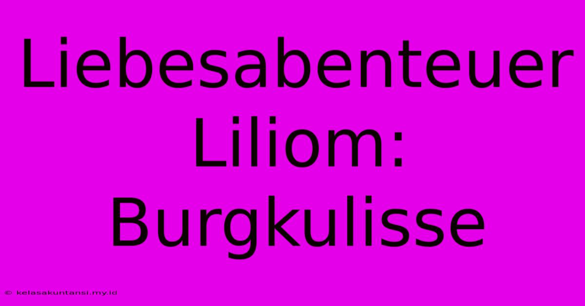 Liebesabenteuer Liliom: Burgkulisse