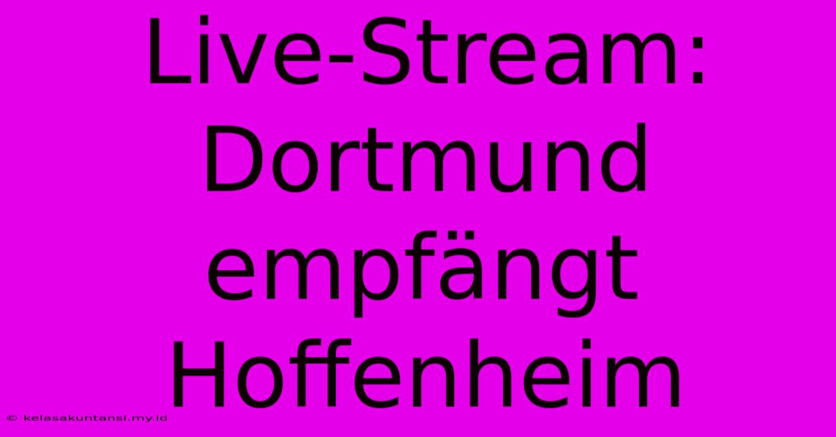 Live-Stream: Dortmund Empfängt Hoffenheim