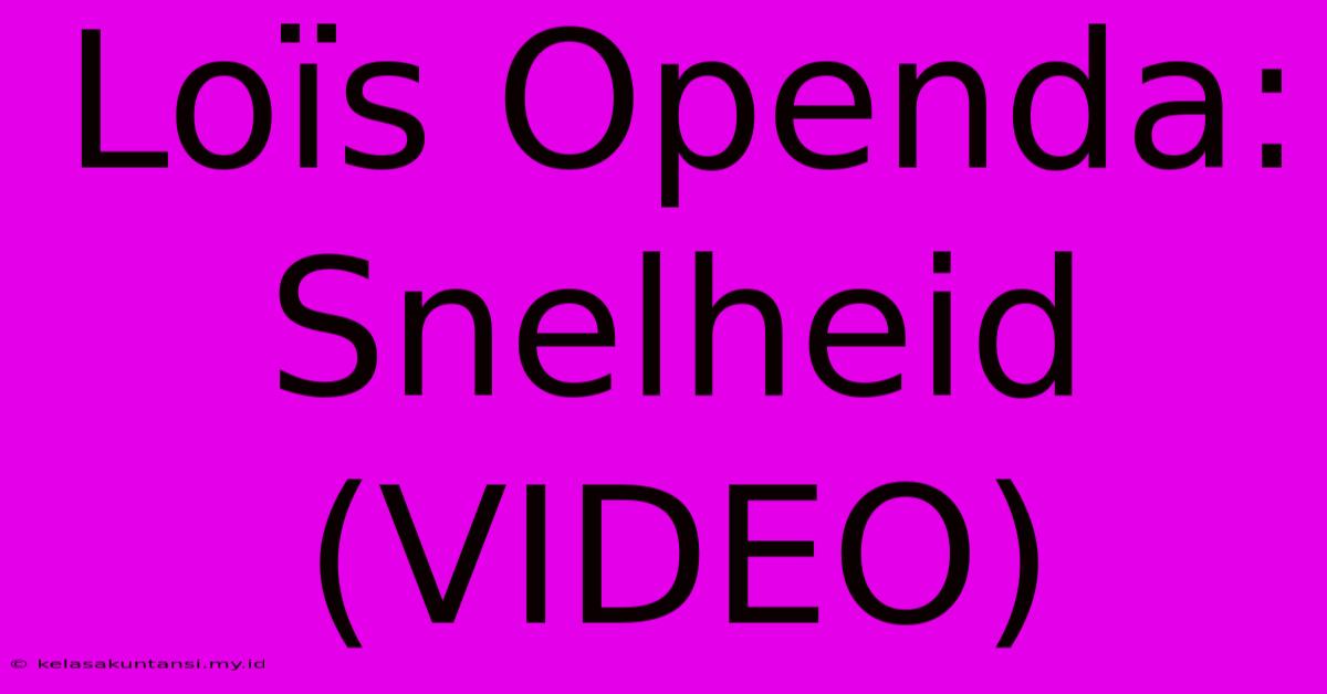 Loïs Openda: Snelheid (VIDEO)