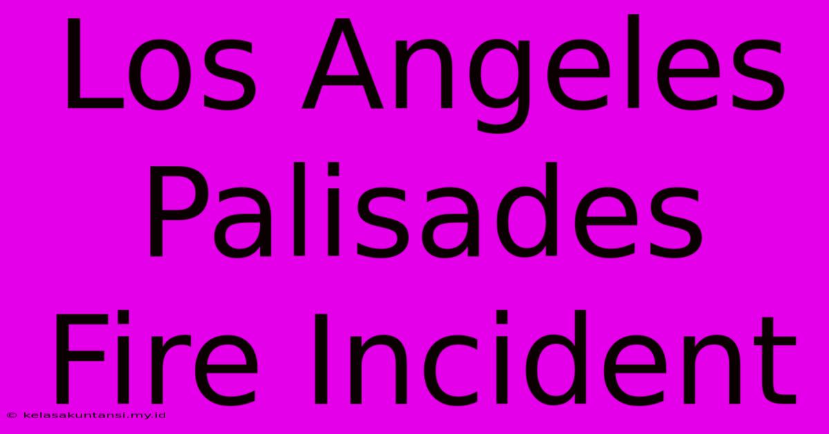 Los Angeles Palisades Fire Incident