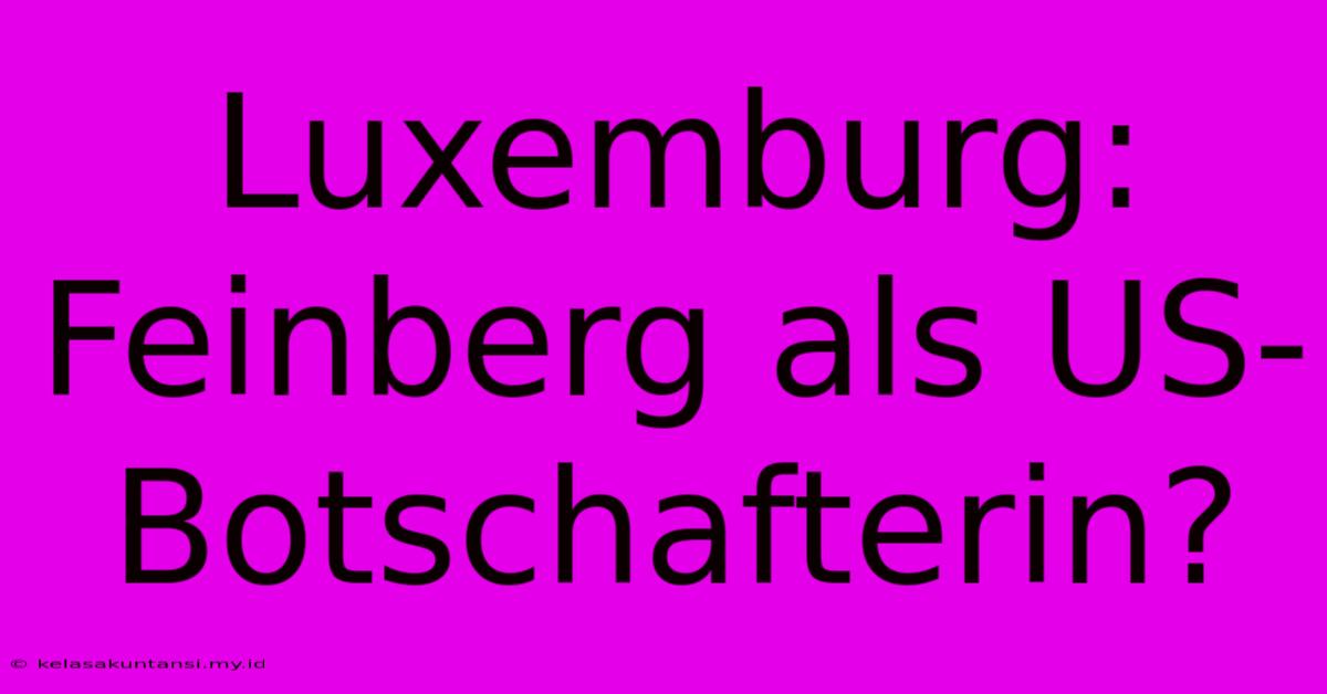 Luxemburg: Feinberg Als US-Botschafterin?