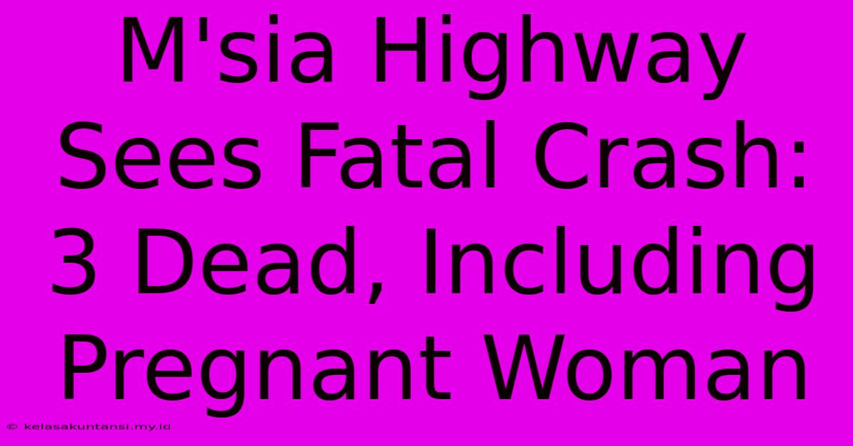 M'sia Highway Sees Fatal Crash: 3 Dead, Including Pregnant Woman