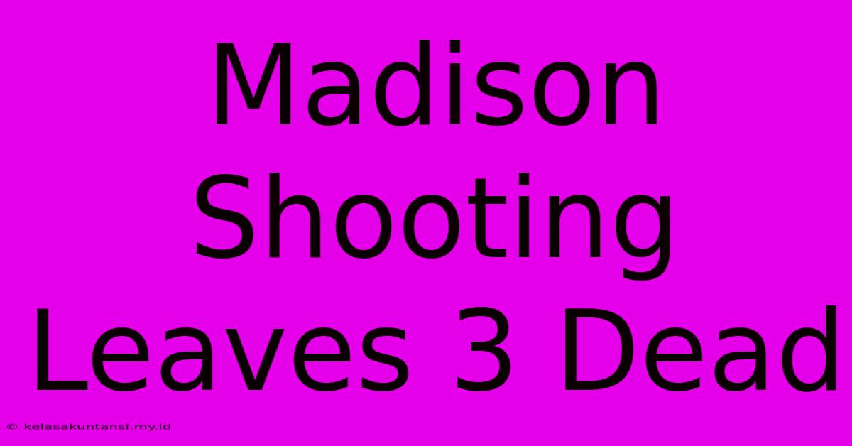 Madison Shooting Leaves 3 Dead