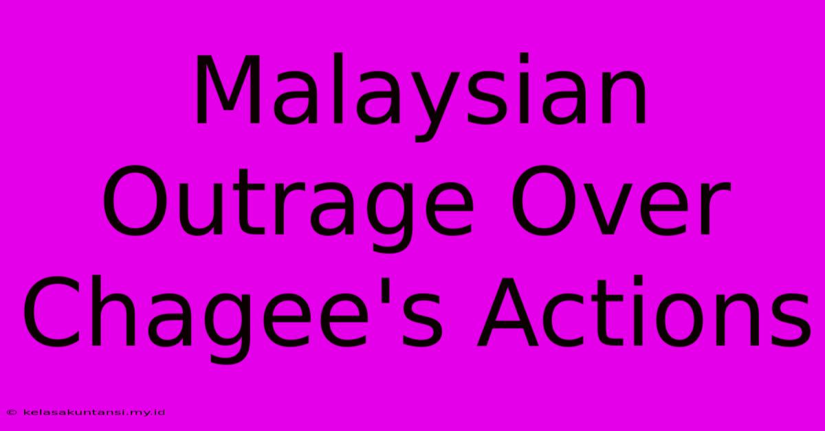 Malaysian Outrage Over Chagee's Actions