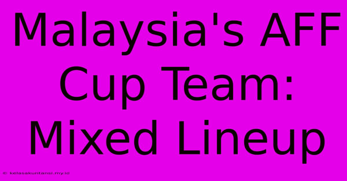 Malaysia's AFF Cup Team: Mixed Lineup