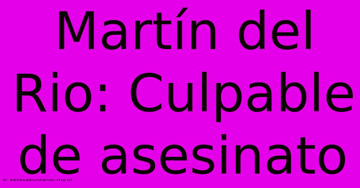 Martín Del Rio: Culpable De Asesinato