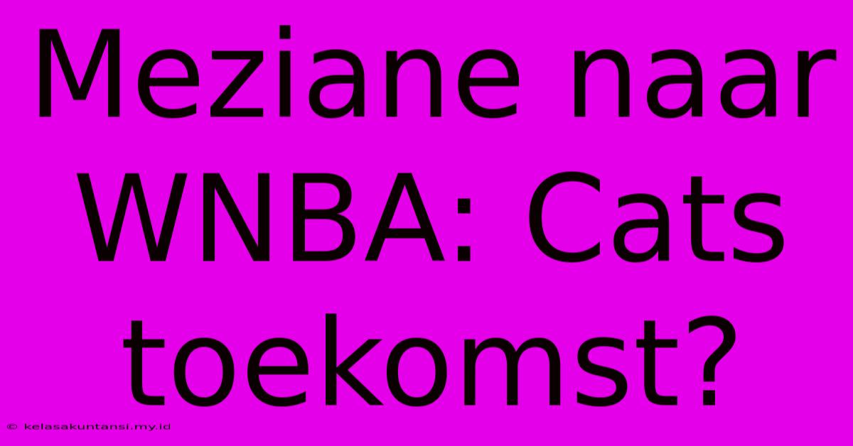 Meziane Naar WNBA: Cats Toekomst? Meziane Naar WNBA: Cats Toekomst?