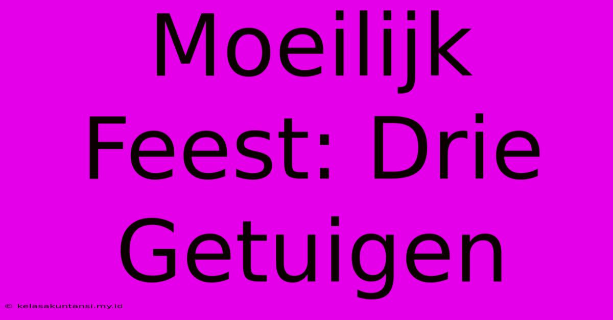 Moeilijk Feest: Drie Getuigen