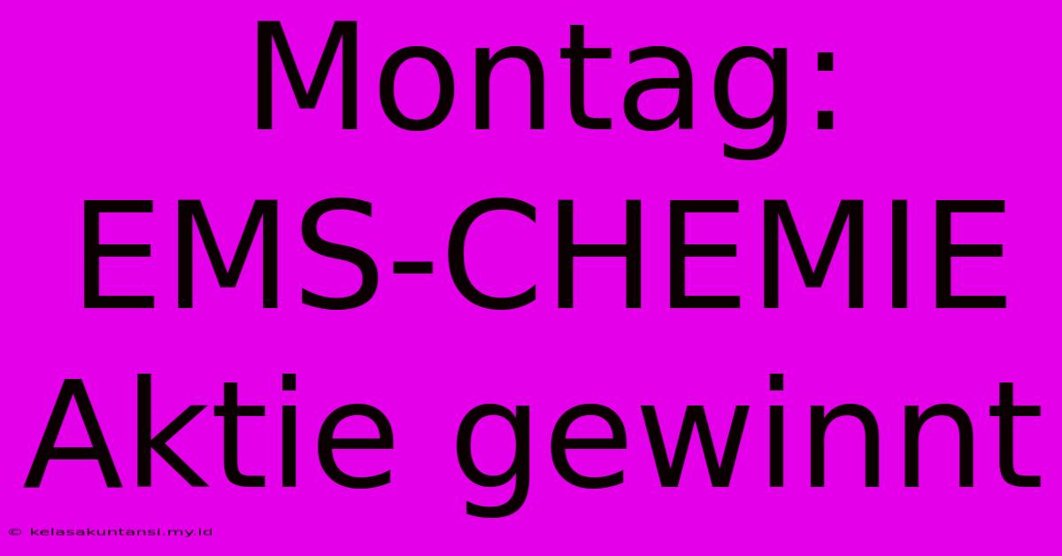 Montag: EMS-CHEMIE Aktie Gewinnt