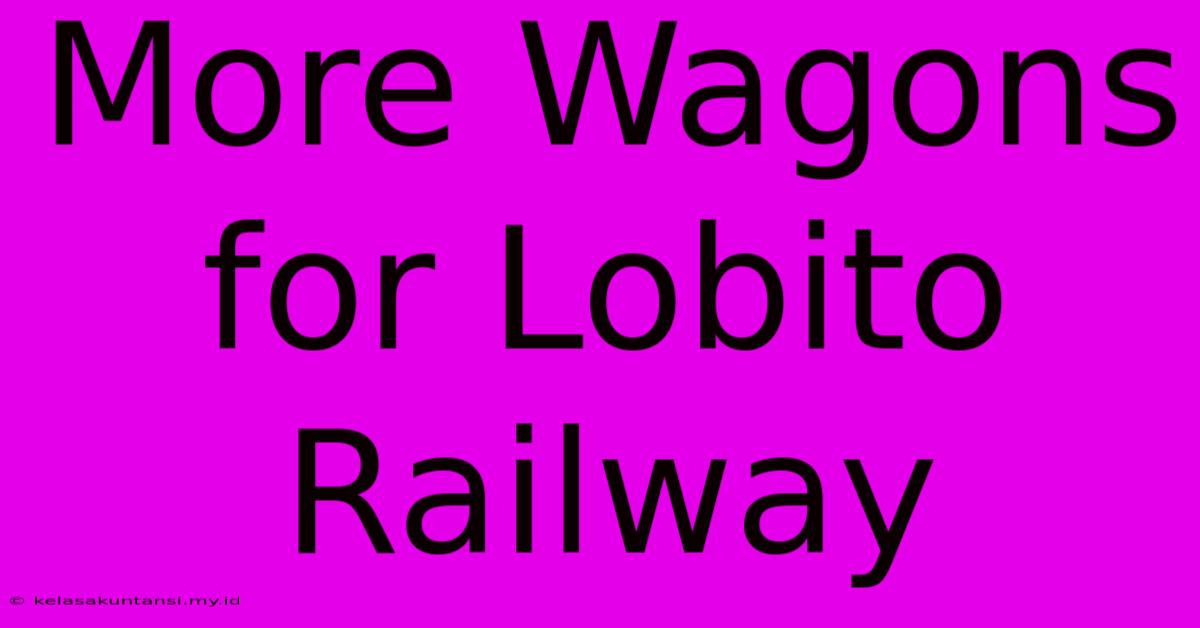 More Wagons For Lobito Railway