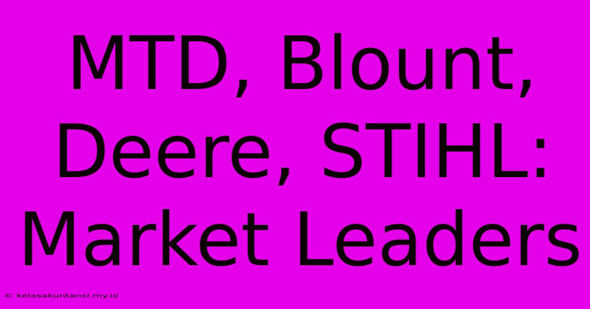 MTD, Blount, Deere, STIHL: Market Leaders