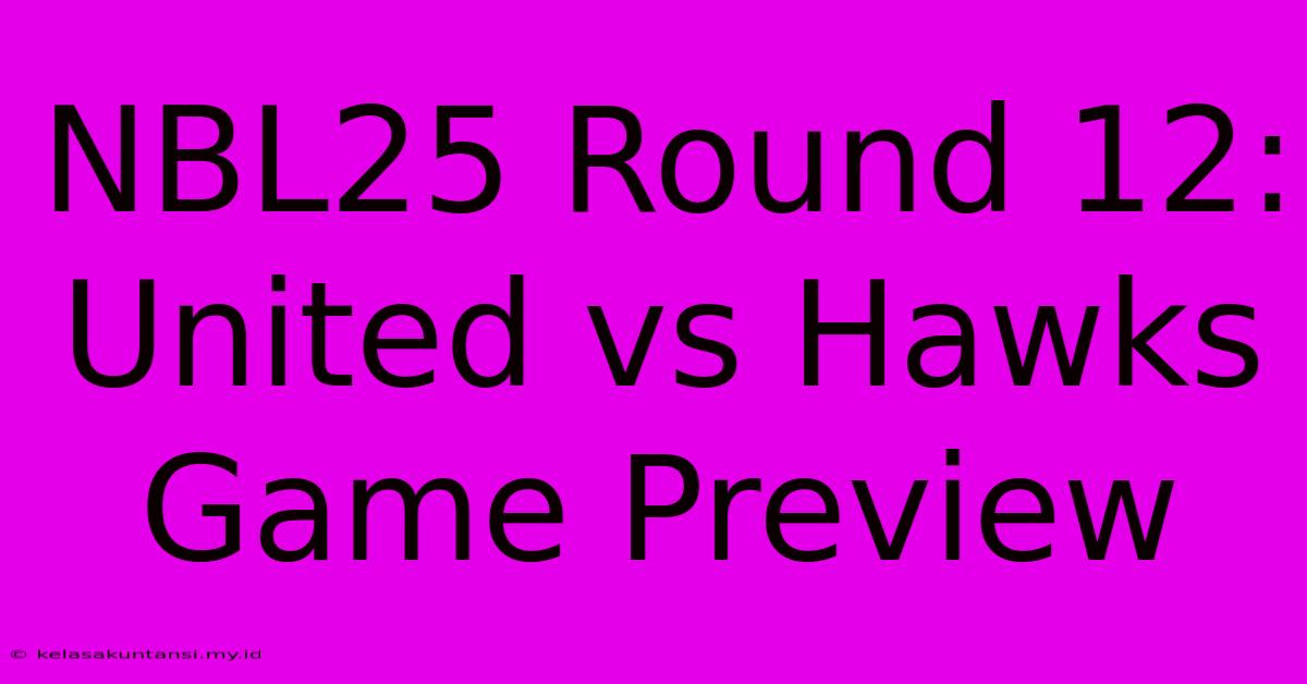 NBL25 Round 12: United Vs Hawks Game Preview