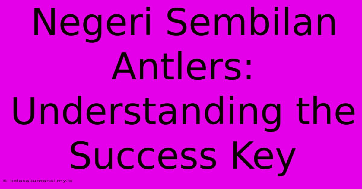 Negeri Sembilan Antlers: Understanding The Success Key