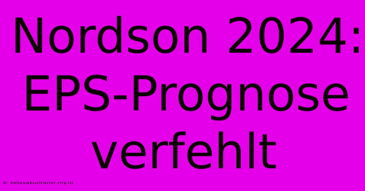 Nordson 2024: EPS-Prognose Verfehlt