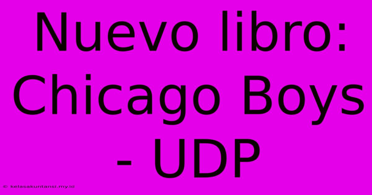 Nuevo Libro: Chicago Boys - UDP