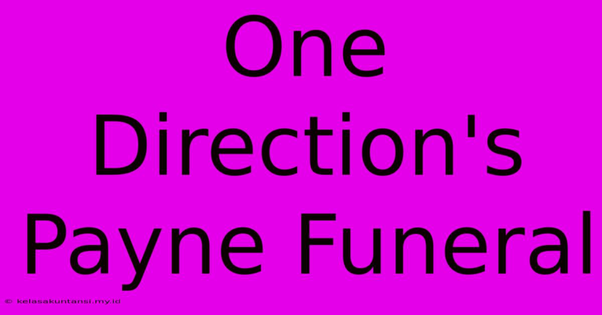 One Direction's Payne Funeral