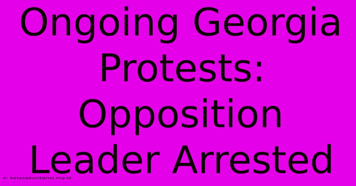 Ongoing Georgia Protests: Opposition Leader Arrested