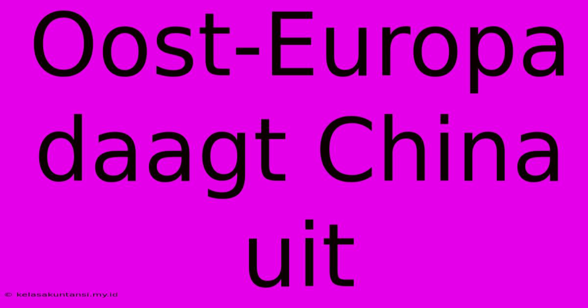 Oost-Europa Daagt China Uit