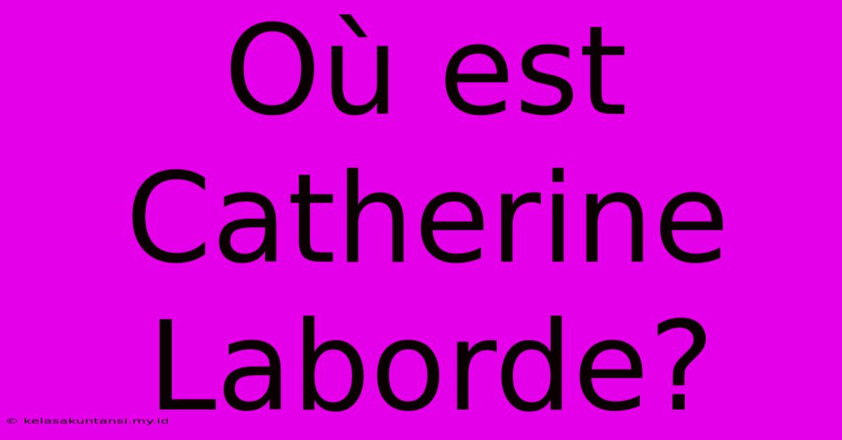 Où Est Catherine Laborde?