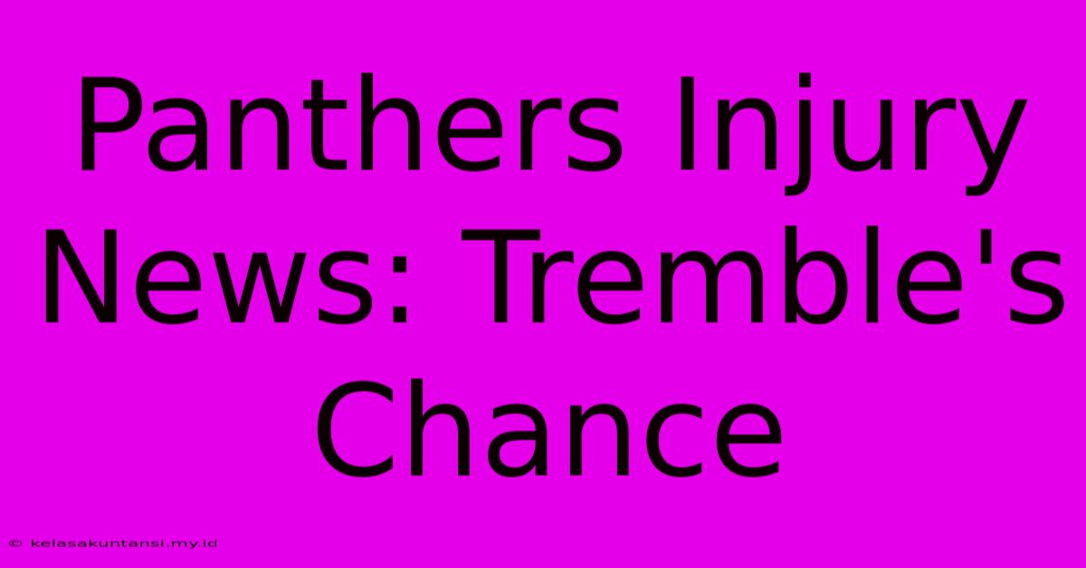 Panthers Injury News: Tremble's Chance