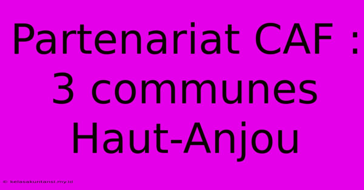 Partenariat CAF : 3 Communes Haut-Anjou