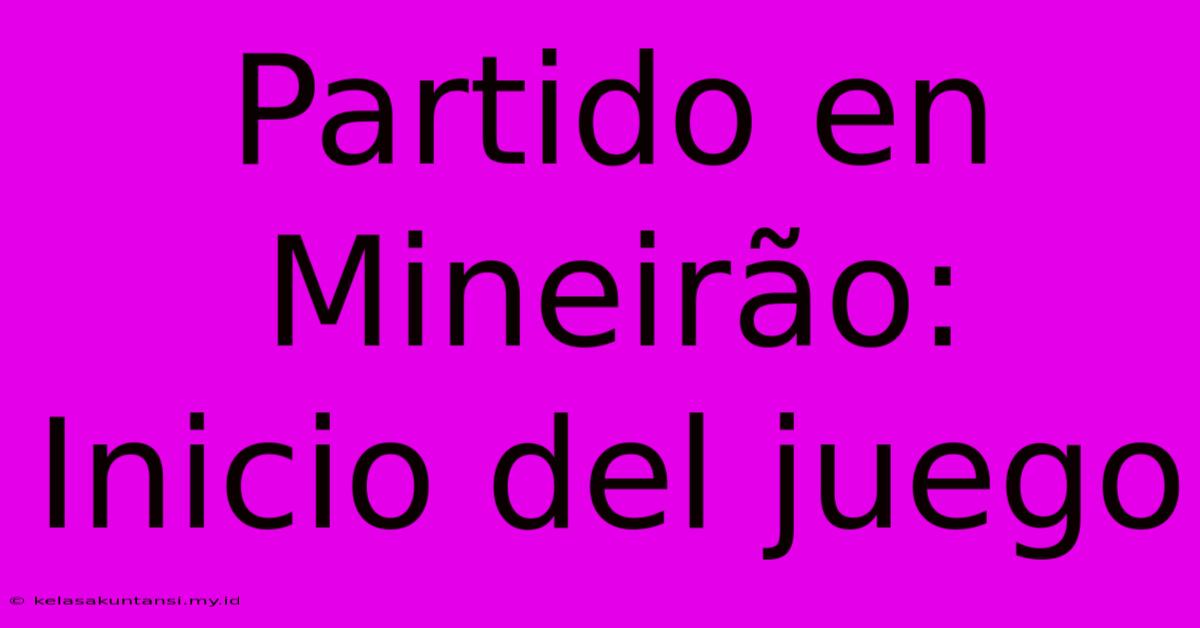 Partido En Mineirão: Inicio Del Juego