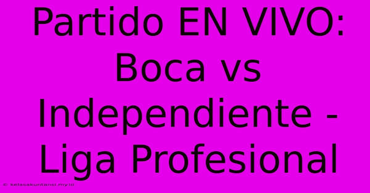 Partido EN VIVO: Boca Vs Independiente - Liga Profesional