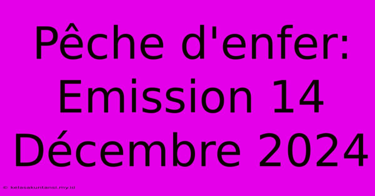 Pêche D'enfer: Emission 14 Décembre 2024