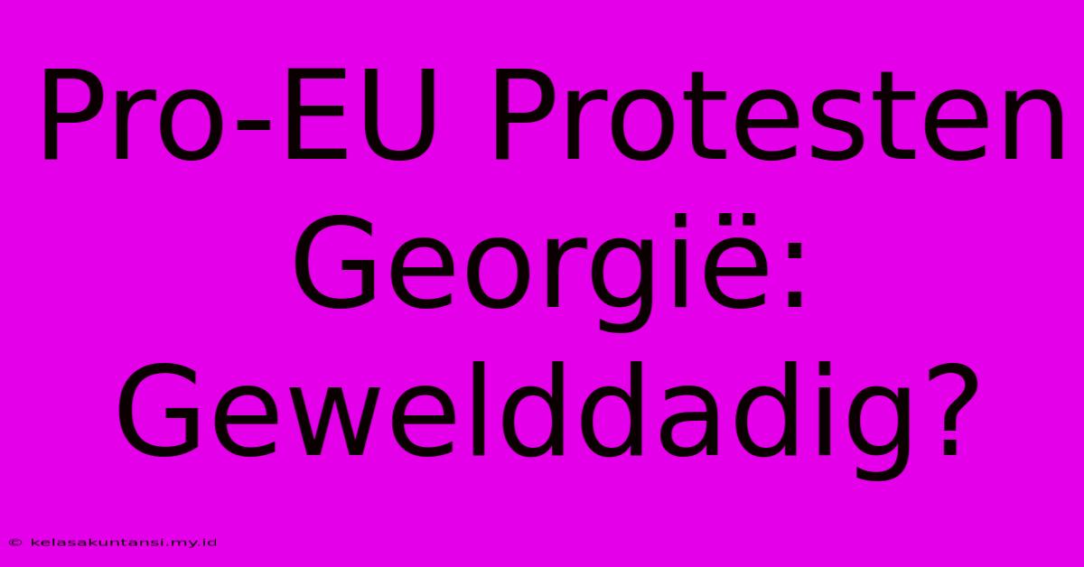 Pro-EU Protesten Georgië: Gewelddadig?