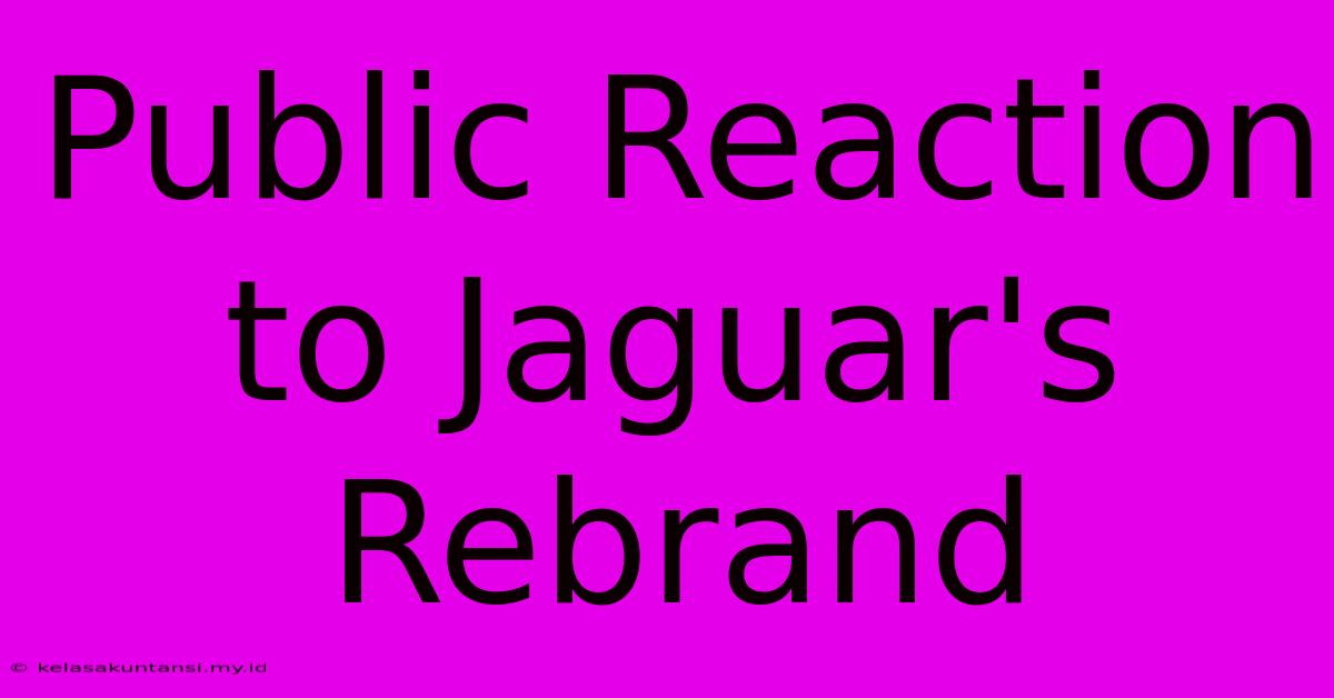 Public Reaction To Jaguar's Rebrand