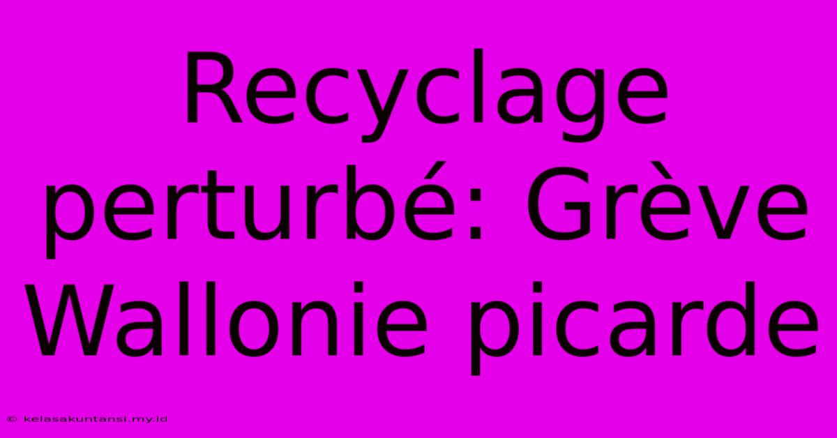 Recyclage Perturbé: Grève Wallonie Picarde