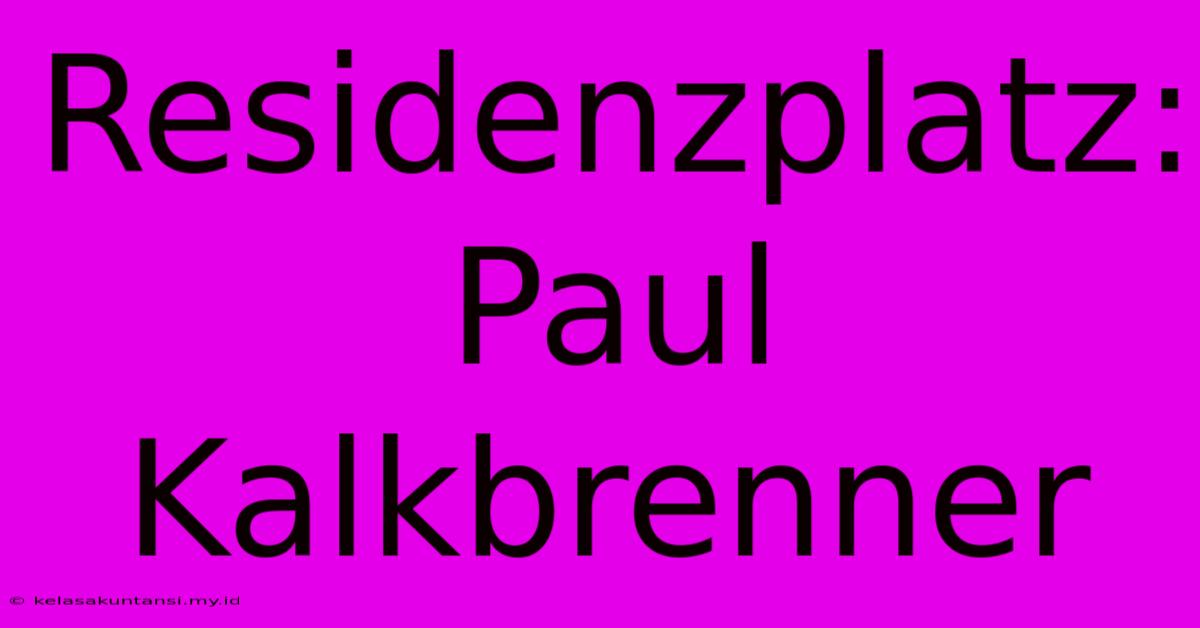 Residenzplatz: Paul Kalkbrenner