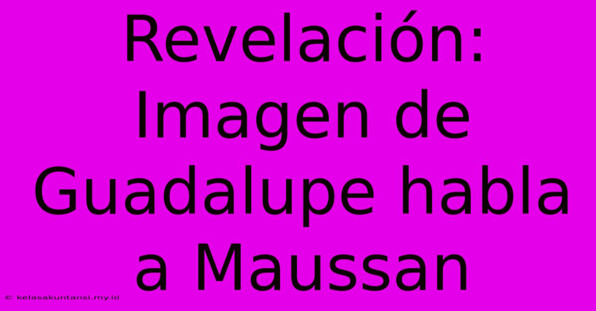 Revelación: Imagen De Guadalupe Habla A Maussan