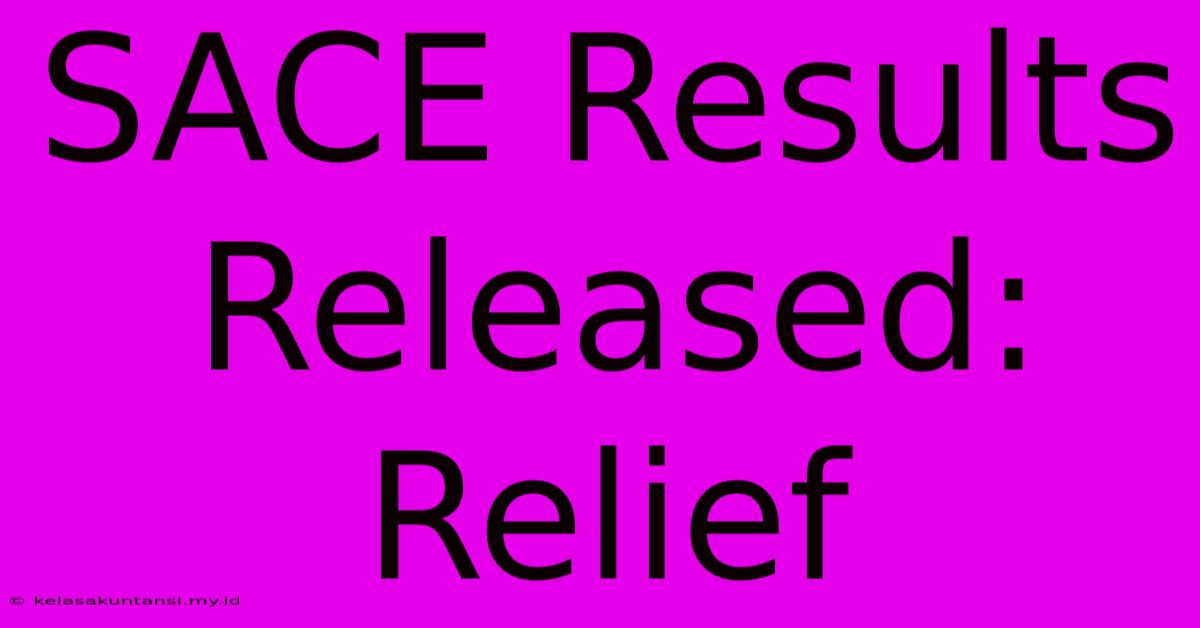 SACE Results Released: Relief