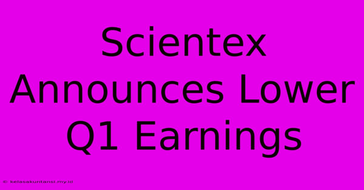 Scientex Announces Lower Q1 Earnings