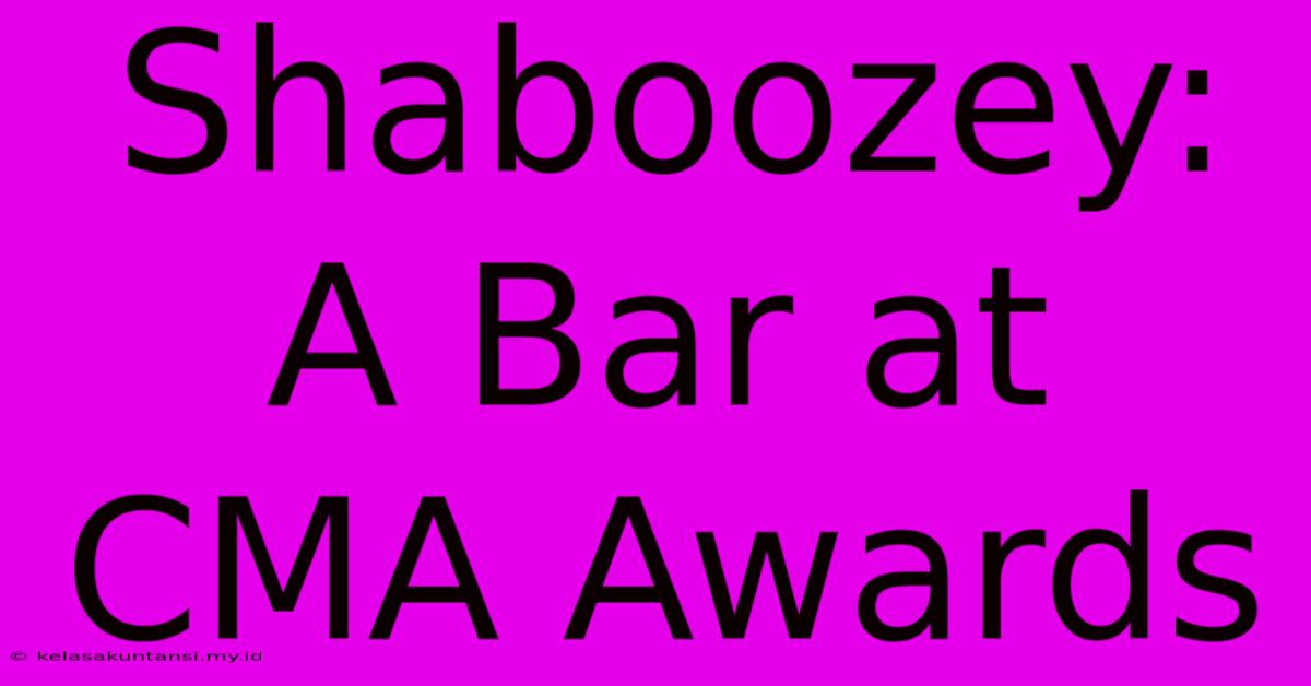 Shaboozey: A Bar At CMA Awards