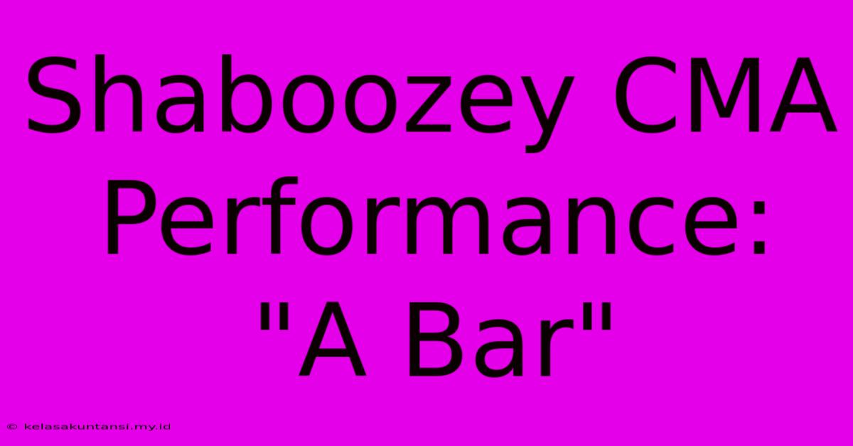 Shaboozey CMA Performance: 