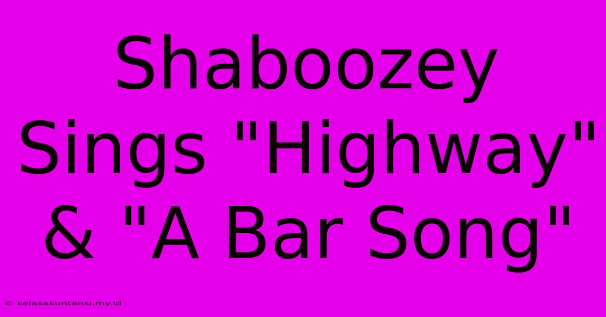 Shaboozey Sings 