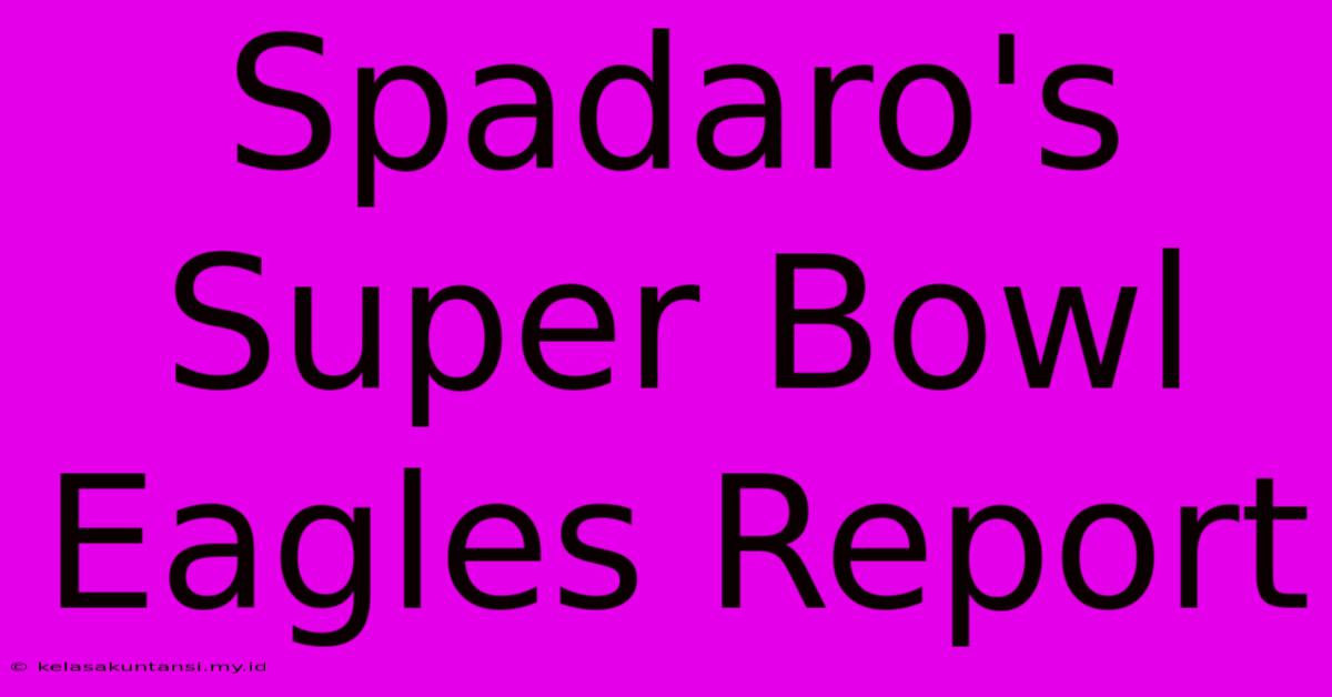 Spadaro's Super Bowl Eagles Report