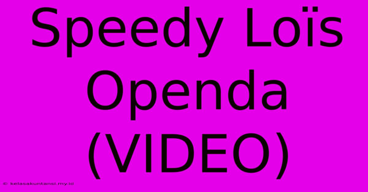 Speedy Loïs Openda (VIDEO)