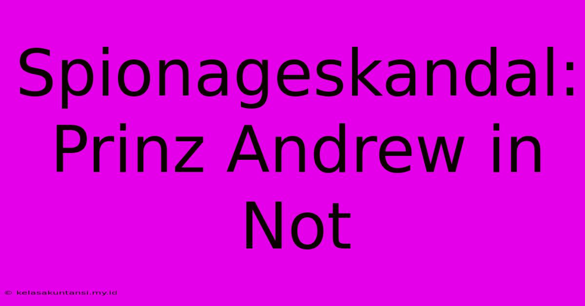 Spionageskandal: Prinz Andrew In Not