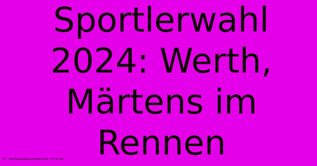 Sportlerwahl 2024: Werth, Märtens Im Rennen