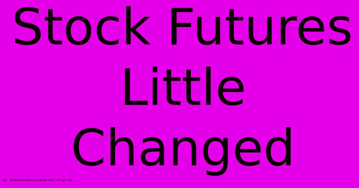 Stock Futures Little Changed